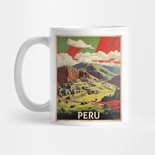 Sacsayhuaman Peru Tourism Vintage Poster Mug